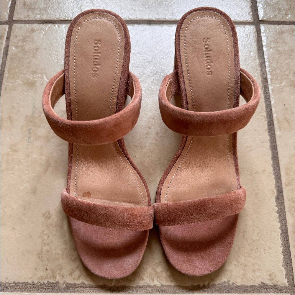 Soludos Ines Sahara Pink Suede Sandal 7.5